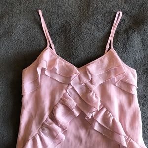 Mauve Sleeveless Flutter Tank